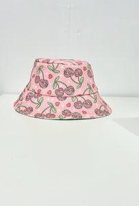 Reversible Bucket Hat: Disco Cherry