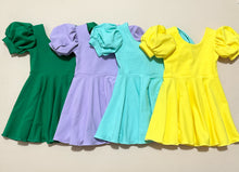 Load image into Gallery viewer, Puff Sleeve Dress: Solids: 2T