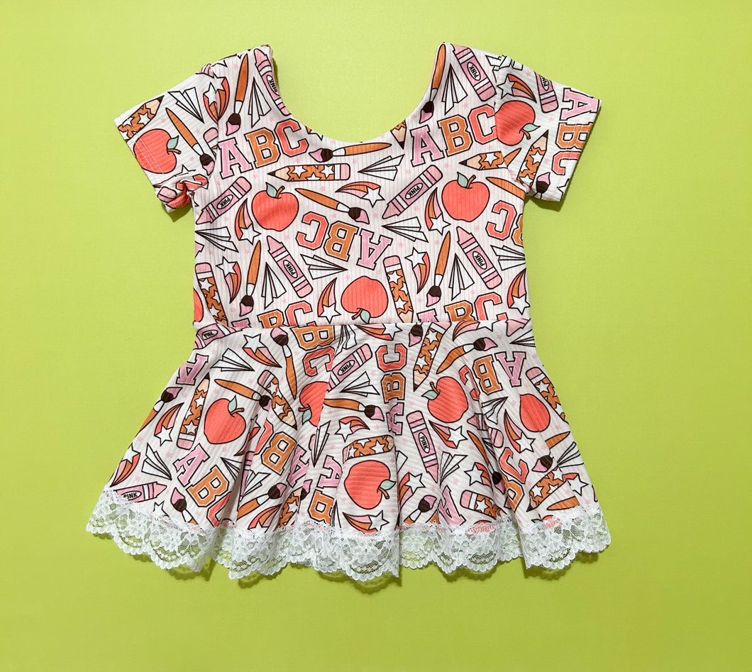 Peplum Top: Back to school: 4T