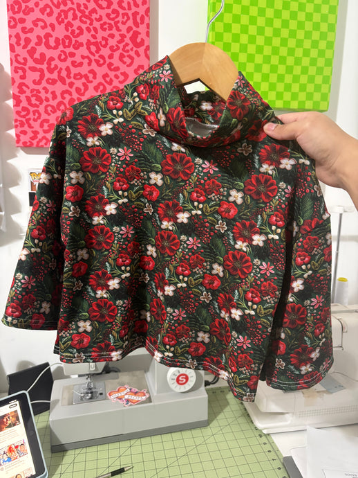 Mock Neck Wide Sleeve Top: 2T