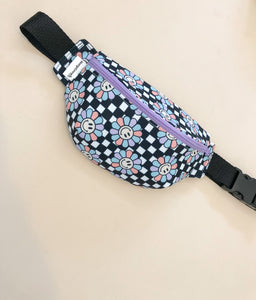 Kiddie Belt Bag: Floral Checkered