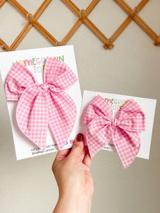 Bows: Pink Gingham