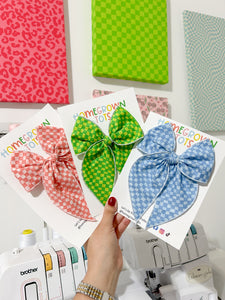Bows: Checkered: CHOOSE YOUR COLOR & STYLE