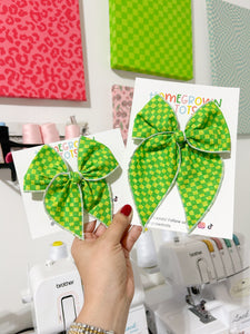 Bows: Checkered: CHOOSE YOUR COLOR & STYLE