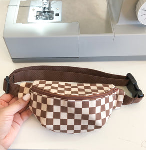 Belt Bag: Brown Checker OR Football (CHOOSE YOUR PRINT)