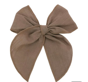 Linen Bow: Toffee