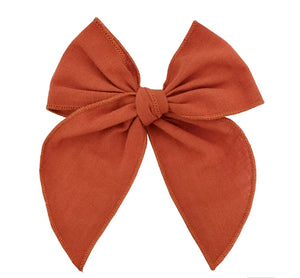 Linen Bow: Muted Brick
