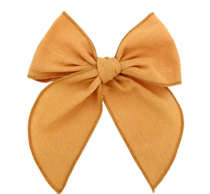 Linen Bow: Mustard